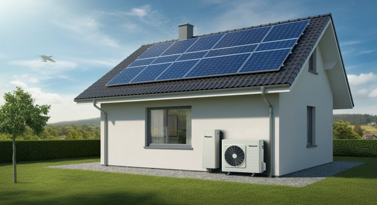 Freistehendes Einfamilienhaus mit Wärmepumpe und PV